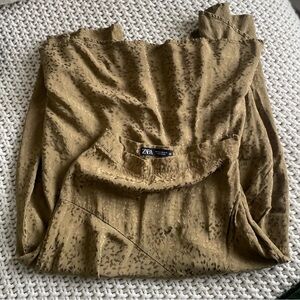 Zara Jacquard Midi Skirt